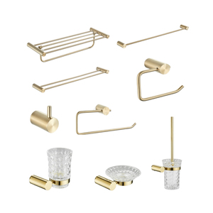 Di alta qualità in acciaio inox 304 dorato spazzolino da bagno porta portasapone porta carta porta tutti i tipi di accessori da bagno Set - Product Image 2