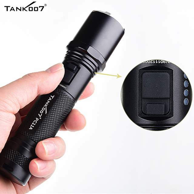 Tank007 PC11A Custom Waterproof Outdoor Hunting Flashlight Rechargeable Linternas Led Torch Light Long Range Powerful Flashlight