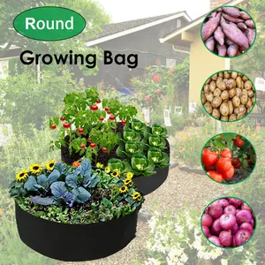 Plant Bag Grow Bag Fabric Garden Bag Raised Grow Bag Garden Bed Round Planting Container Grow Bags