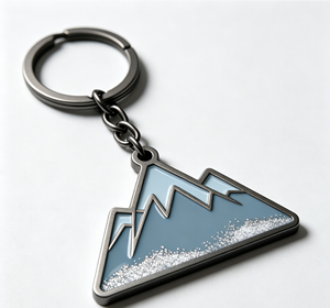 Llavero Metálico de Montaña, Anillo para Llaves Esmaltado, Porta Llaves Triangular para Camping, Senderismo, Recuerdo, Regalo - Product Image 3