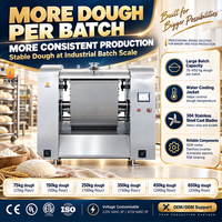 Mélangeur de pâte à biscuits grande capacité, pétrin horizontal industriel pour la production de pains et de mantou