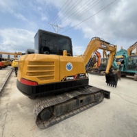 Mini-excavatrice sur chenilles SANY SY60C d'occasion, 6 tonnes, faible consommation de carburant, design compact, pour travaux de terrassement résidentiel et petits travaux