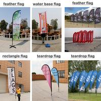 Kit de drapeaux de plage, drapeau à plumes, bannière publicitaire double face pour extérieur, personnalisation