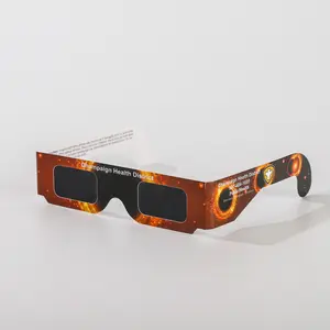 2024 kundenspezifische 3d-Papierbrillen benutzerdefiniertes Logo ce iso zertifizierte Sonnenfinsternis-Brille