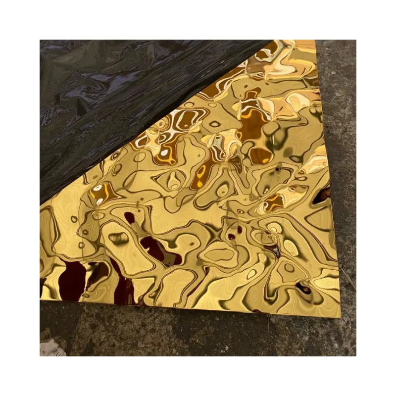 1.2mm decorative black etched metal sheet 304 rose gold plated stainless steel plate 316 mirror stainless metal steel panel