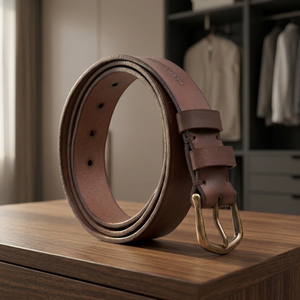 BS INTERNATIONAL Genuine Leather <b>Belts</b> NA216 Pin <b>Buckle</b> Premium Quality Party Style <b>Men's</b> Accessories Custom Logo Print - Product Image 1