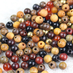 Perles en bois de santal rondes de 4mm, pour la fabrication de bijoux, matériaux d'accessoires artisanaux DIY - Product Image 2
