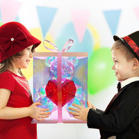 Ours en peluche lumineux tenant un coeur rouge LED ours rose pour la Saint-Valentin anniversaire anniversaire cadeau de Noël adulte enfant présent