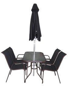 Not Foldable <strong>Chair</strong> <strong>and</strong> <strong>Table</strong> Sets With a <strong>Parasol</strong> - Product Image 2