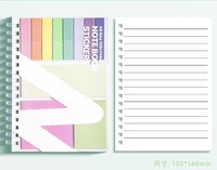 Spiralblock mit PP-Einband Erweiterbare Haftnotizen Vielfältige Kombinationsmöglichkeiten Vielseitig Einsetzbar für Schüler
