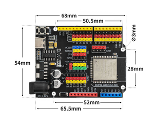 Placa de Desarrollo KEYESTUDIO ESP32 PLUS para <span class=keywords><strong>Arduino</strong></span>, Compatible con <span class=keywords><strong>UNO</strong></span> <span class=keywords><strong>R3</strong></span>, Incluye Cable USB - Product Image 5