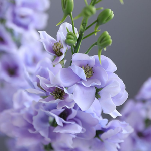 88cm Real Touch Latex Delphinium Artificial <strong>Larkspur</strong> 3D Print Moist Feel Flowers for Luxury Hotel Lobby Wedding Decor - Product Image 5
