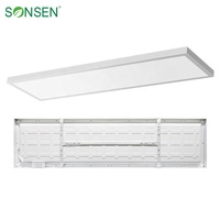Plafonnier LED carré moderne à montage en surface 40W/60W 4000K 1200x300mm en aluminium, installation facile pour la maison et le bureau