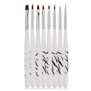DIMICO-Ensemble de 8 pinceaux à ongles <span class=keywords><strong>pour</strong></span> manucure, kit d'outils en gel <span class=keywords><strong>pour</strong></span> la peinture - Product Image 4