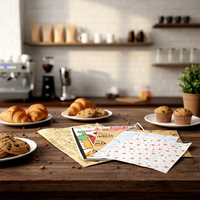 Papel de Envolver para Hamburguesas y Sándwiches, Personalizado con Logotipo Impreso, Biodegradable, Ecológico, Reciclable, de Papel Pergamino PE, Resistente al Aceite, para Hot Dogs