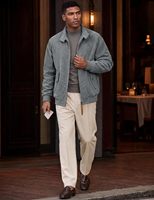 Veste bomber d'hiver classique à col montant pour homme JMIERR |   Veste fine 100% polyester à fermeture éclair, lavable en machine, 3 poches, style vintage