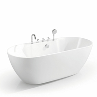 OEM/ODM Baignoire en acrylique portable personnalisée Baignoire d'hydromassage au design simple pour l'intérieur/villa pour les hôtels