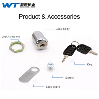 Serrure à combinaison métallique WT 0701S Master Key Security en alliage de zinc pour armoire, petit coffre-fort, casier de bureau, 1000 combinaisons de clés
