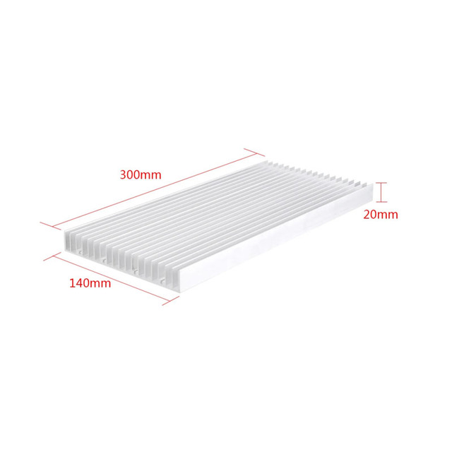 Aluminum Heat Sink 300*140*20MM Cooling Heatsink for High Power LED Light Electronic Integrated Chip Cooling