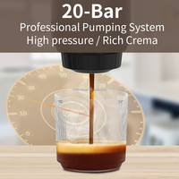 Nouvelle machine à café expresso portable avec écran LED, 150 ml, 3-en-1, compatible avec les capsules de café et le café en poudre, certifiée CE ROHS FCC, 16G