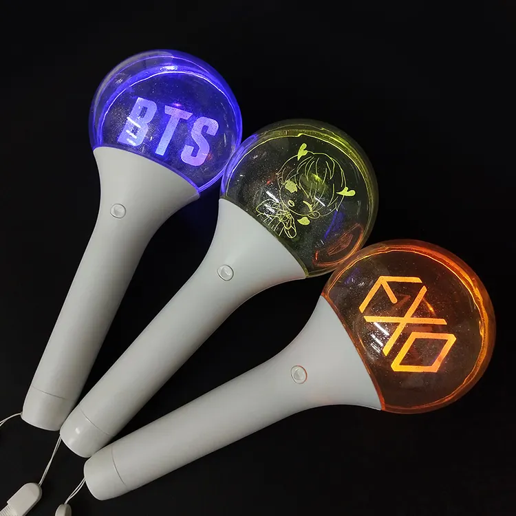 Party und Konzert Jubel Light Stick für Fan runde Form bunte Acryl Glow Led Stick mit benutzer definierten Logo