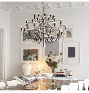Lampadari a Sospensione LED di Design Moderno in Stile Francese Grandi Lampade a Sospensione in Ferro per <span class=keywords><strong>Loft</strong></span> Villa Soggiorno Alimentazione CA Casa Hotel - Product Image 5