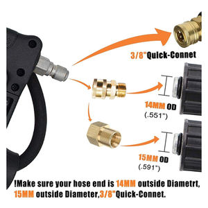 Baguette d'extension de lave-linge, 9/24 pieds, accessoire télescopique avec nettoyeur de cannelure, 5 buses de pulvérisation et ceinture - Product Image 2