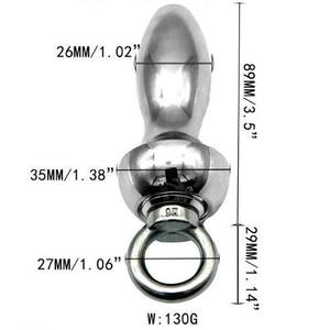 Tapón Anal Metálico Hueco Plateado de Tamaño Pequeño para Uso Adulto, Dilatador Anal Romántico de Guangzhou, Juguete Sexual - Product Image 4