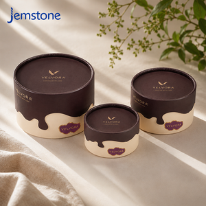 Custom Printed Food-Grade Cylindrical Cardboard Cheesecake Box Kraft Paper Tube Packaging <b>Container</b> With Unique Dripping Lid - Product Image 2