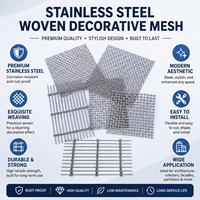 Panneau de présentation pour stand d'exposition moderne, personnalisable OEM, en acier inoxydable, avec maille métallique tissée décorative, pour magasin de détail