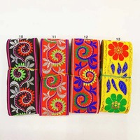 5cm Rideau Matériel De Couture Vêtements Accessoires Fleur Motif Jacquard Dentelle Ruban Costume Textile Ethnique Bord Sangle Garnitures