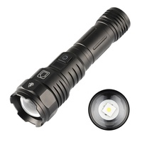 Lampe torche LED en alliage d'aluminium rechargeable par type C haute puissance, étanche IP44, tactique, réglable, 100-1000 lumens