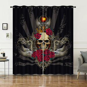 Rideaux en tissu polyester <span class=keywords><strong>de</strong></span> salon <span class=keywords><strong>de</strong></span> chambre à coucher imprimés en 3D à motifs personnalisés - Product Image 5
