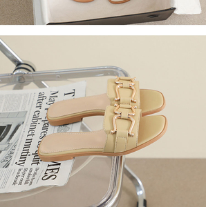 Nuovi Arrivi: <span class=keywords><strong>Ciabatte</strong></span> <span class=keywords><strong>Eleganti</strong></span> in Metallo a Tinta Unita, Sandali da Spiaggia Casual per Donna, Taglie Grandi - Product Image 5