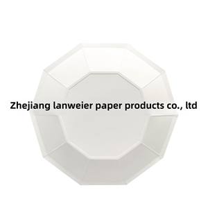 لأمازون صحن كيك ثماني الأضلاع 9 بوصة شرائط ملونة زينات حفلات الزفاف عشاء منزلي متين - Product Image 4