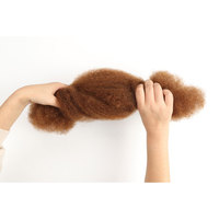 Mèches Afro Crépues Frisées Cheveux Naturels Couleur Brésilienne Extensions Cheveux Humains Bruts en Gros Micro Torsades 22 Pouces
