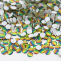 Usine AB Couleur Non Hot Fix Verre Strass 12 coupes Rond Ruban Dos Cristal Pour Nail Art DIY
