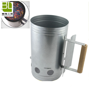 Avviatore di <span class=keywords><strong>camino</strong></span> a carbone | Focolare per barbecue per griglia a carbone e barbecue, strumenti di griglia per barbecue compatti facili da usare, argento - Product Image 1