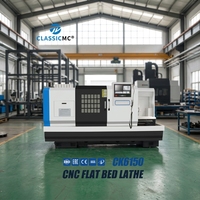 Tour CNC horizontal à banc coulé haute précision et stable CK6150 pour l'usinage de métaux, de tiges, de disques et de composants.