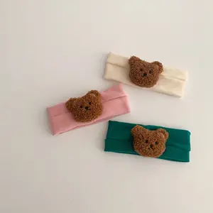 नई शरद ऋतु बच्चे प्यारा हेडबैंड कार्टून भालू नवजात प्यारा बच्चों बच्चे लड़की कपास Hairbands