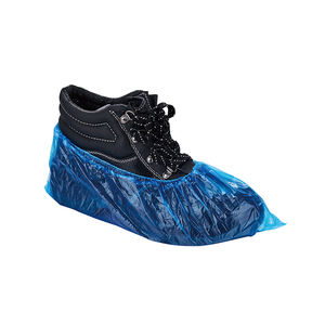 CW002 couvre-<span class=keywords><strong>chaussures</strong></span> jetables en plastique PE bleu imperméable et anti-poussière avec cordon en caoutchouc élastique produit <span class=keywords><strong>de</strong></span> <span class=keywords><strong>sécurité</strong></span> - Product Image 2