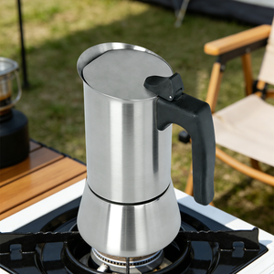 Cafetière Moka Express <span class=keywords><strong>Italienne</strong></span> en Acier Inoxydable pour 2, 4, 6 <span class=keywords><strong>ou</strong></span> 10 Tasses – <span class=keywords><strong>Percolateur</strong></span> à Café Expresso pour Plaque de Cuisson - Product Image 6