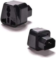 UPS IEC C14 vers prise universelle femelle EU US UK AU C13 adaptateur secteur prise AC (lot de 2)