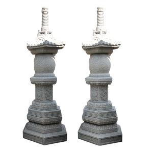 Уличная тибетская пагода-ступа из гранита для хранения буддийских реликвий, с резными элементами, в виде сундук-фонарь, статуя - Product Image 1