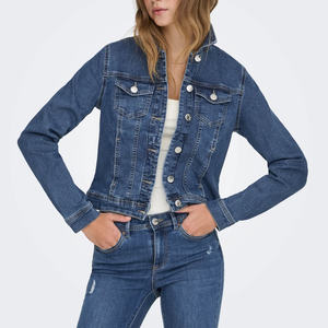 Veste en jean élégante pour femmes avec un design raffiné, une texture lisse, une coupe parfaite pour les sorties quotidiennes, confortable pour la superposition, vêtements de loisirs - Product Image 5