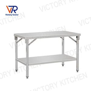 Victory โต๊ะสแตนเลสพับได้แบบ201/304สำหรับห้องครัวและโรงแรม/ภัตตาคาร - Product Image 5