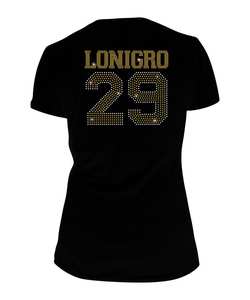 Strass personalizzato in ferro-su Hot Fix con Design a forma di diamante nome <span class=keywords><strong>e</strong></span> numero per camicia o trasferimento - Product Image 3