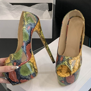 Tacones de Plataforma Ultra Altos de 16 cm para Mujer, Zapatos de Tacón Alto de Moda de Verano, Impermeables, para Pasarela y Escenario - Product Image 2