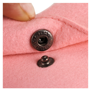 Bolsa de Almacenamiento Mini Portátil de Fieltro, Diseño Simple y Moderno, Cierre de Cremallera, Decoración con Botones, Tamaño Pequeño para Uso Diario de Mujeres - Product Image 5