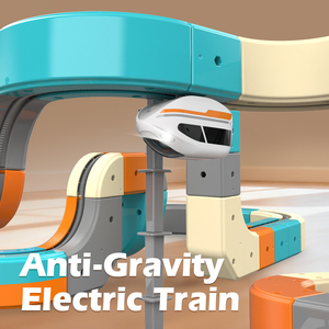 צעצוע רכבת מהירה נגד כוח הכבידה, מסלול קוביות בנייה קסום להרכבה עצמית לילדים, צבע חדש פופולרי, משחק חינוכי - Product Image 3
